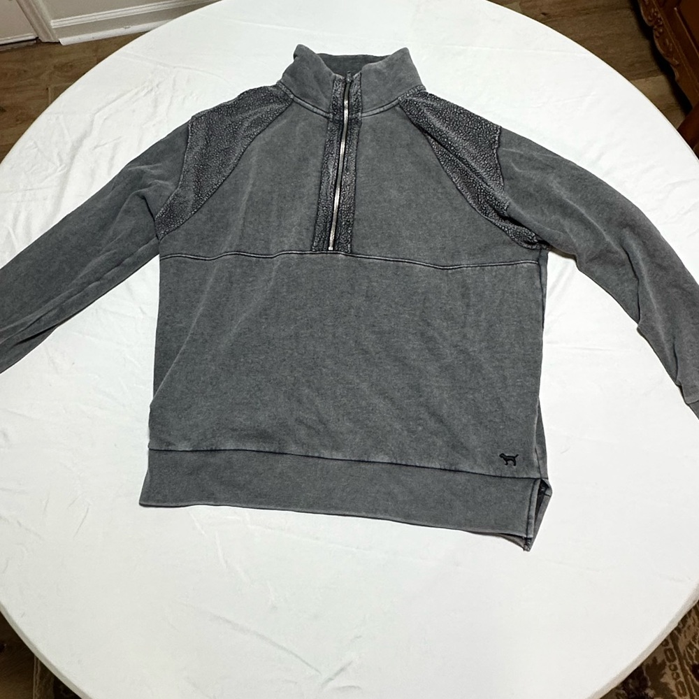 PINK Victoria's Secret Women's Gray Zip-Up Sweater